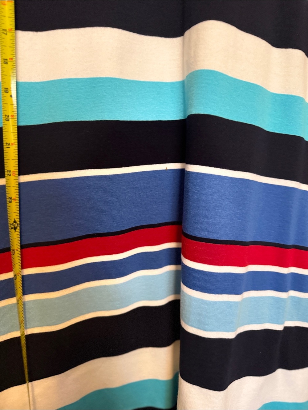 Chaps sleeveless striped dress Red White and Navy Striped size women Large - Picture 5 of 9
